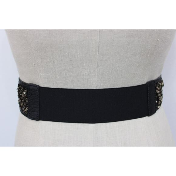 Vintage Streets Ahead Size M Women\'s Black Leather & Stretch Sequin main image 8
